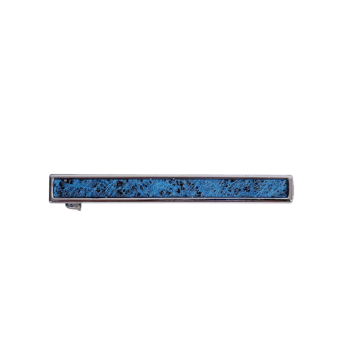 blue silver tie clip