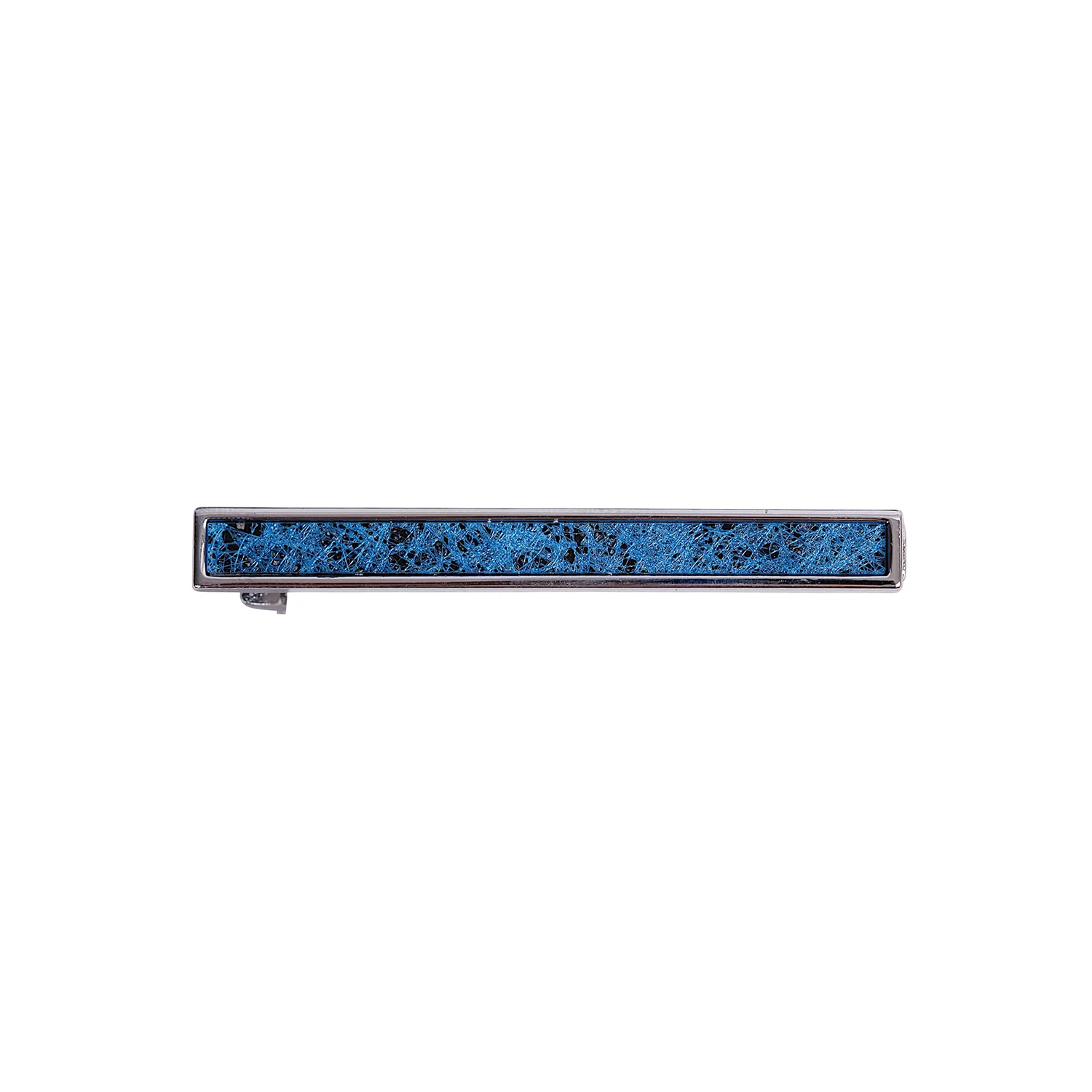 blue silver tie clip