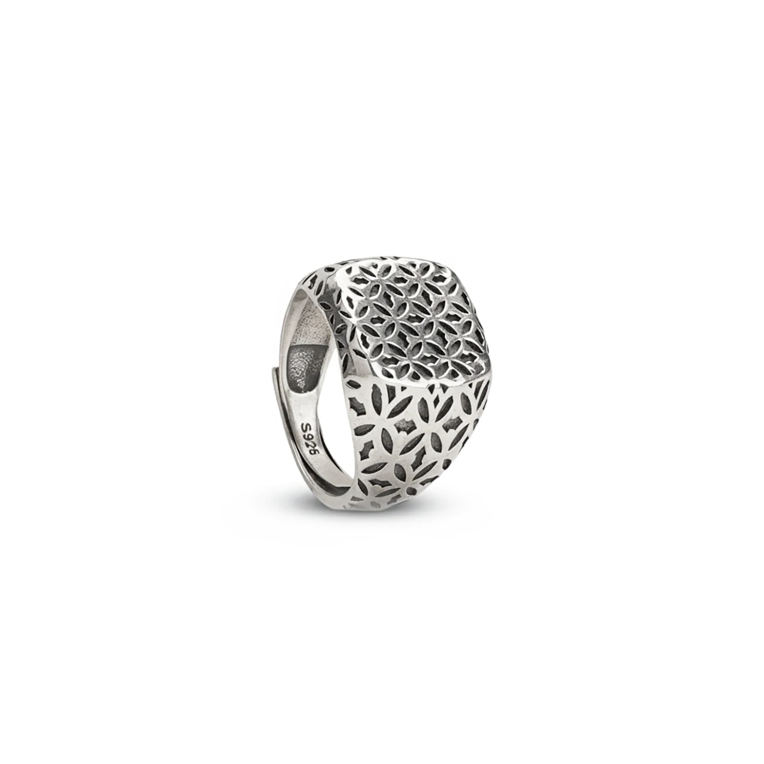 flower of life ring for men