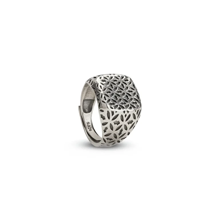 flower of life ring silver