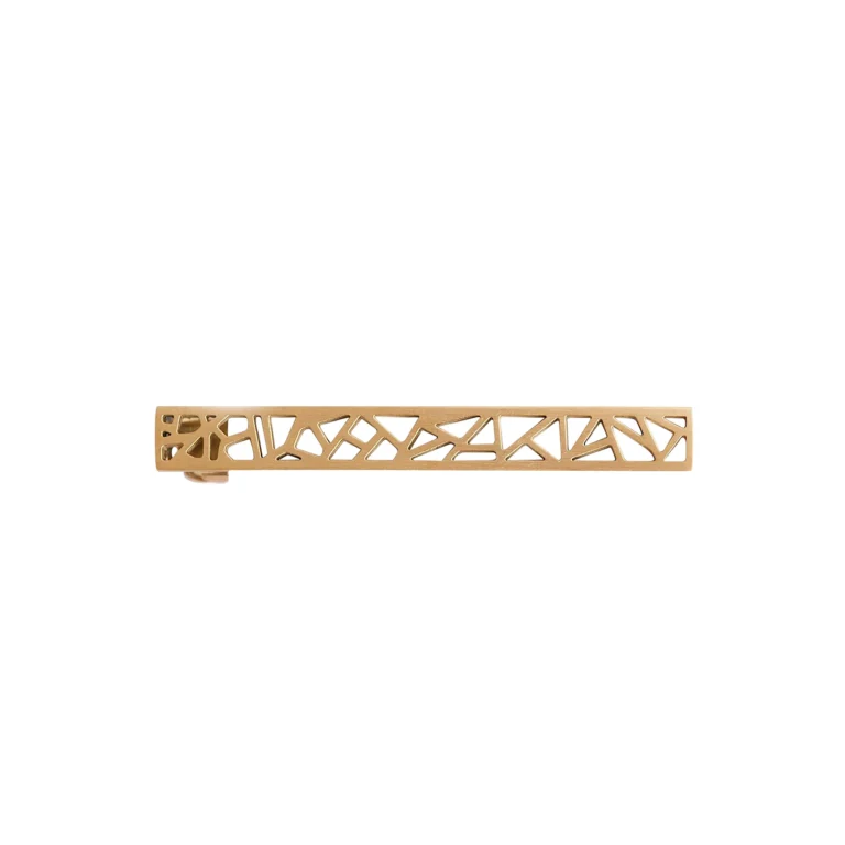 gold geometric tie clip