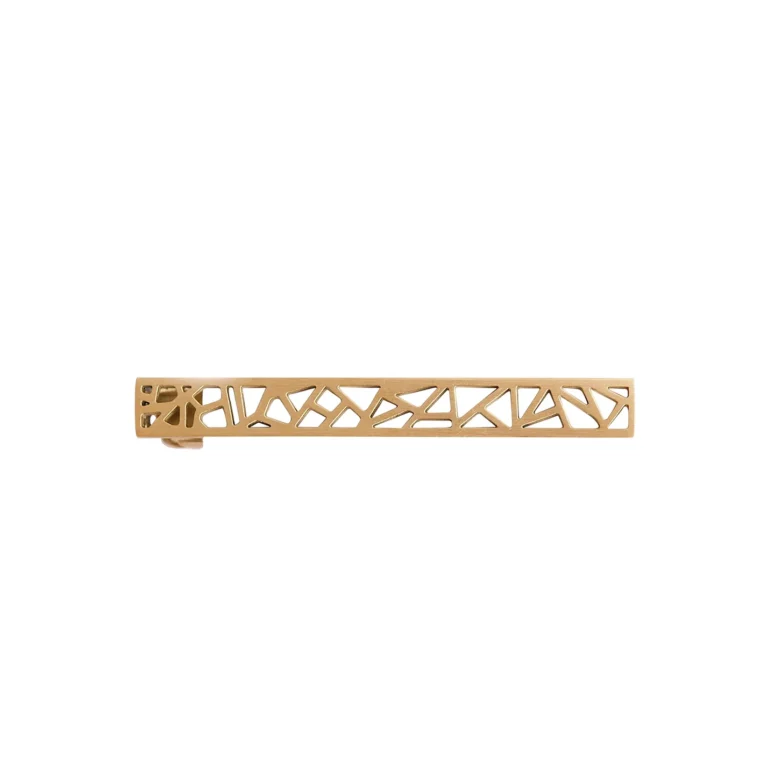 gold geometric tie clip