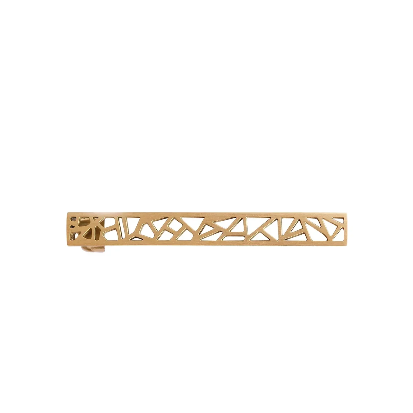 gold geometric tie clip