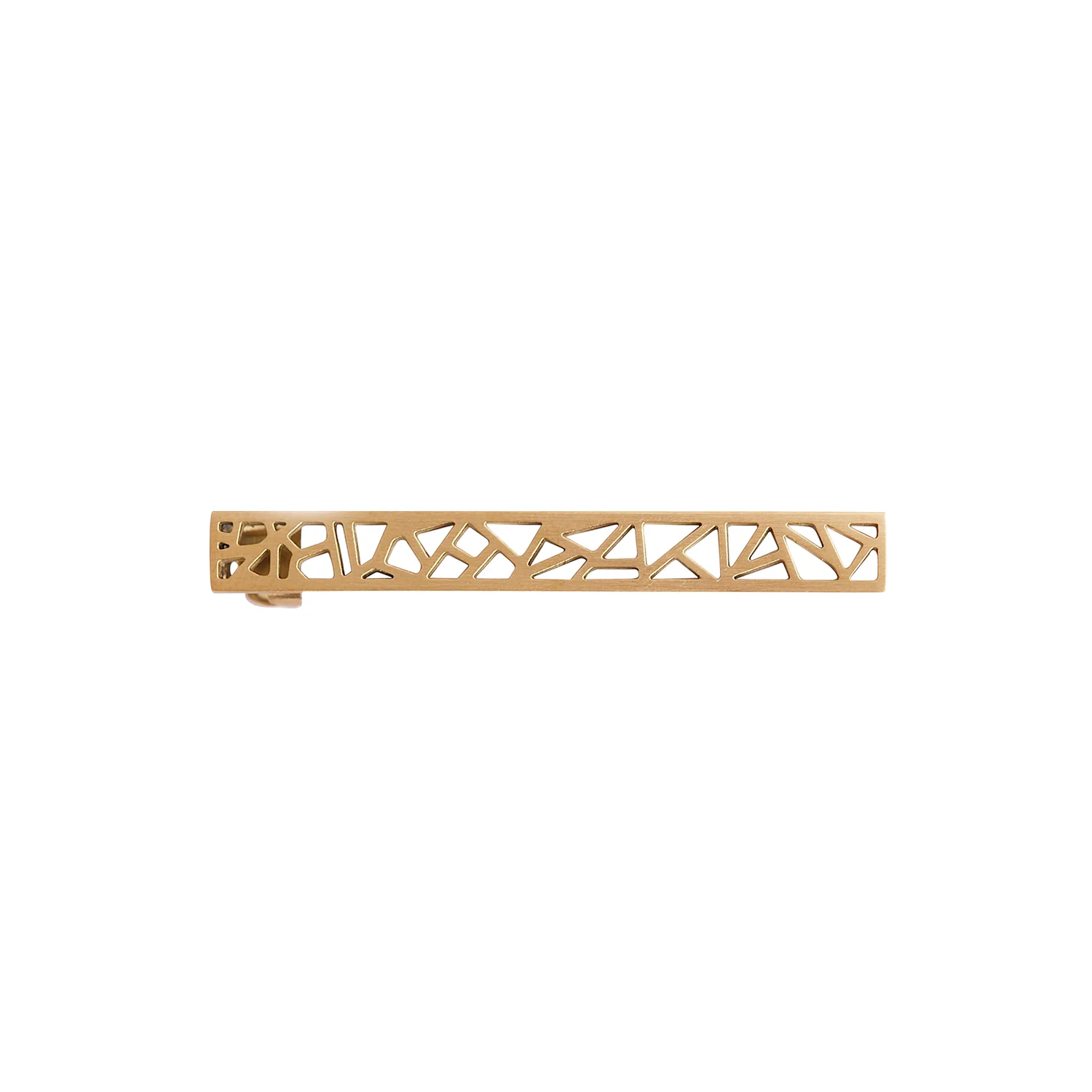 gold geometric tie clip