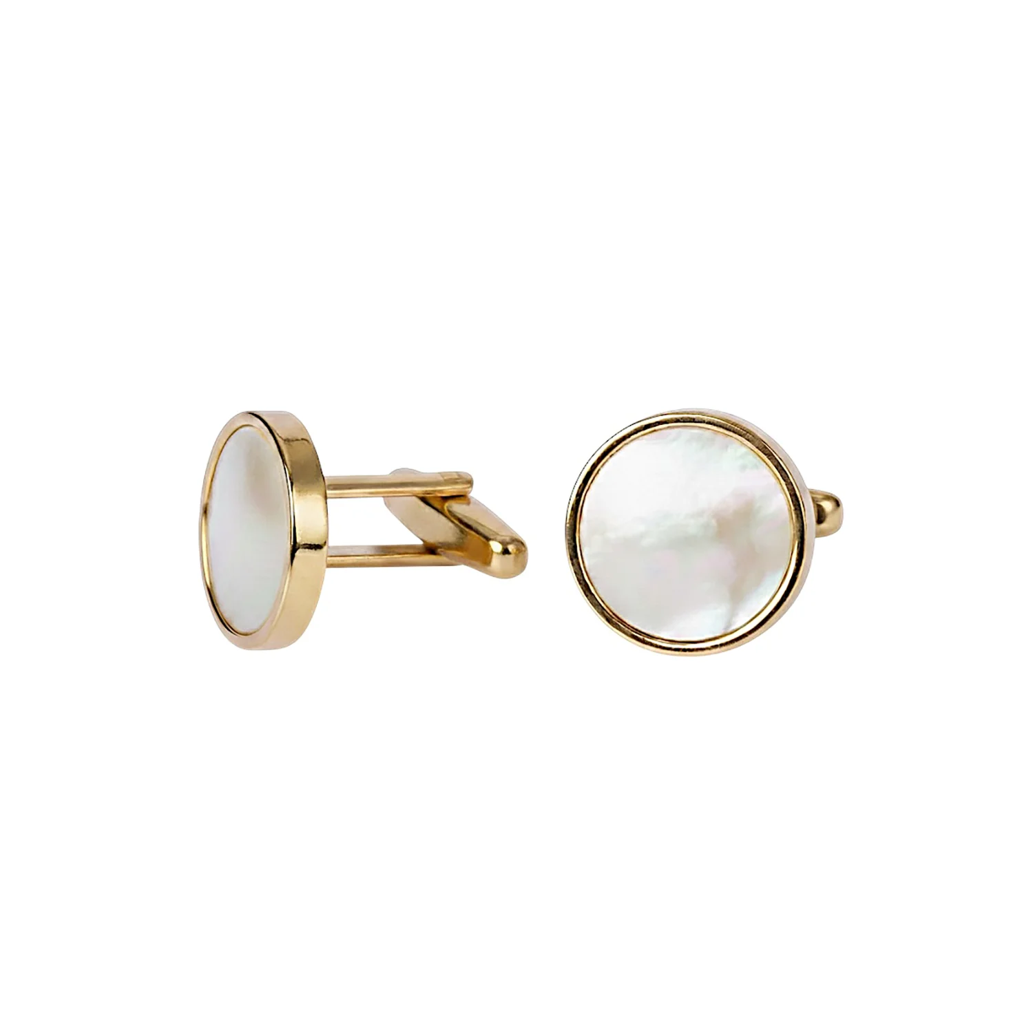 gold mother of pearl cufflinks