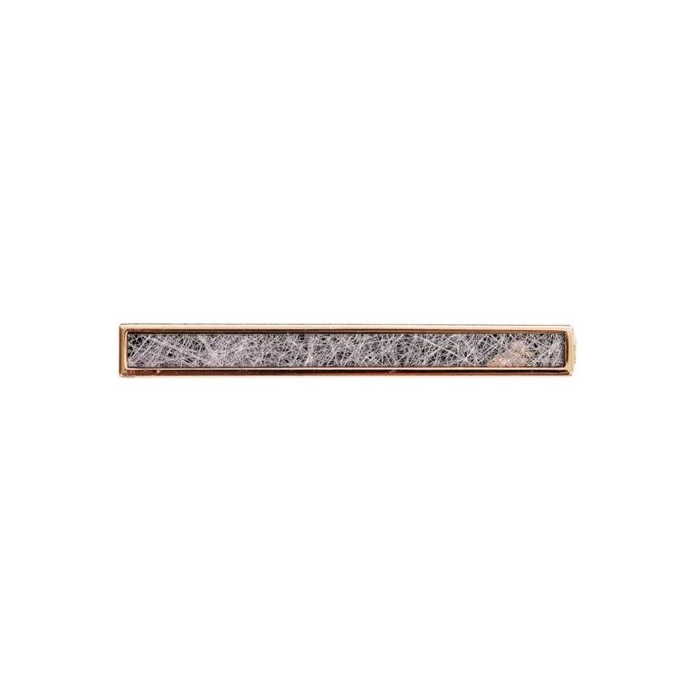 gold white tie clip