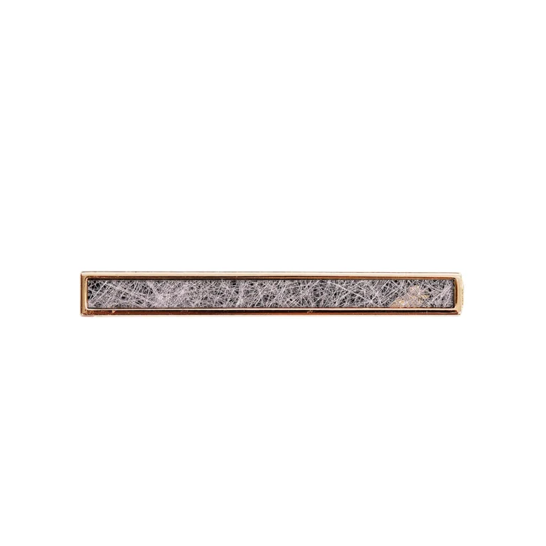 gold white tie clip