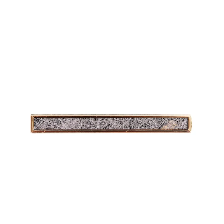 gold white tie clip