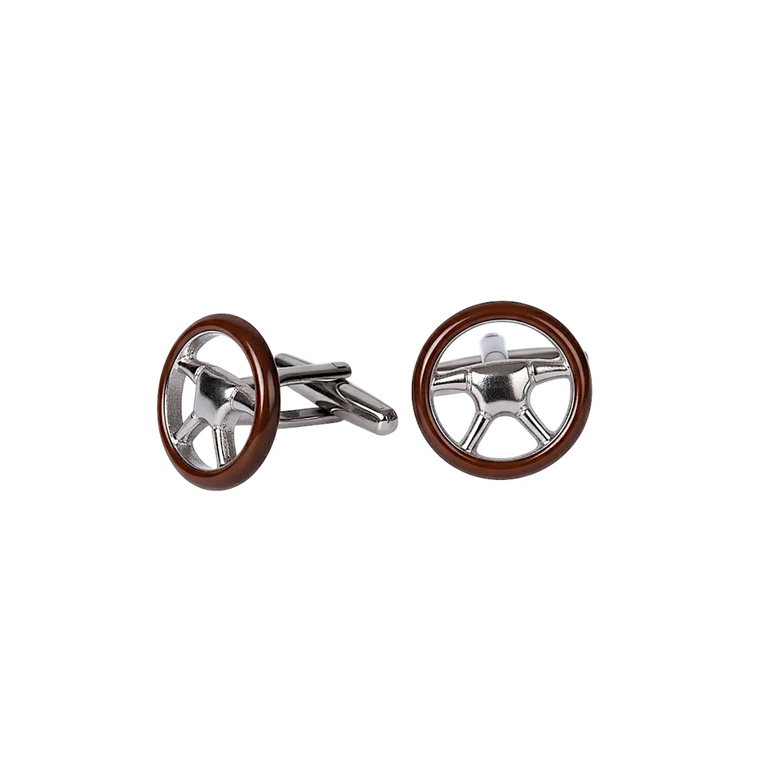 retro wheel cufflinks
