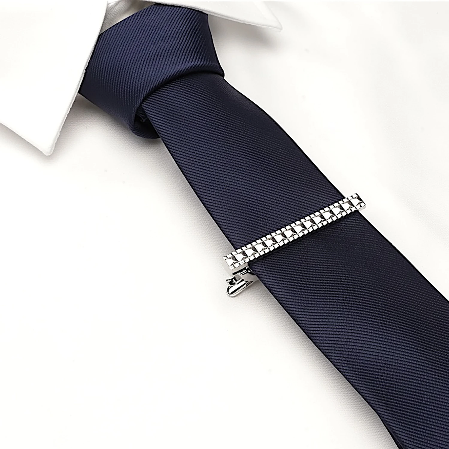 silver tie clip for men