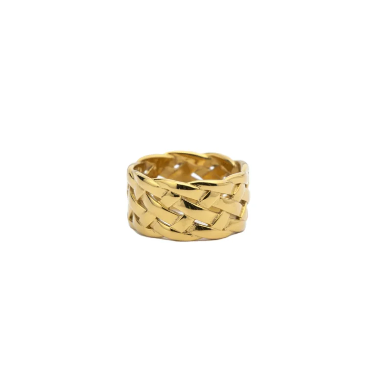 gold woven ring