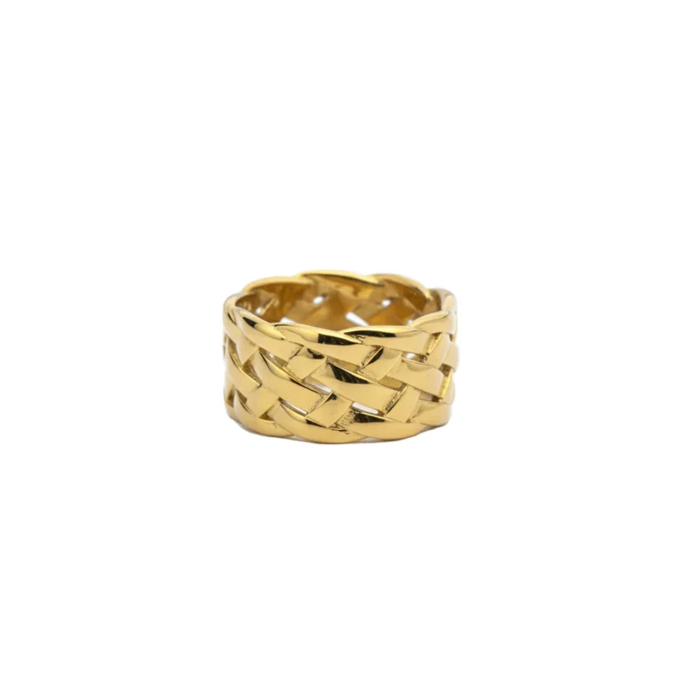 gold woven ring