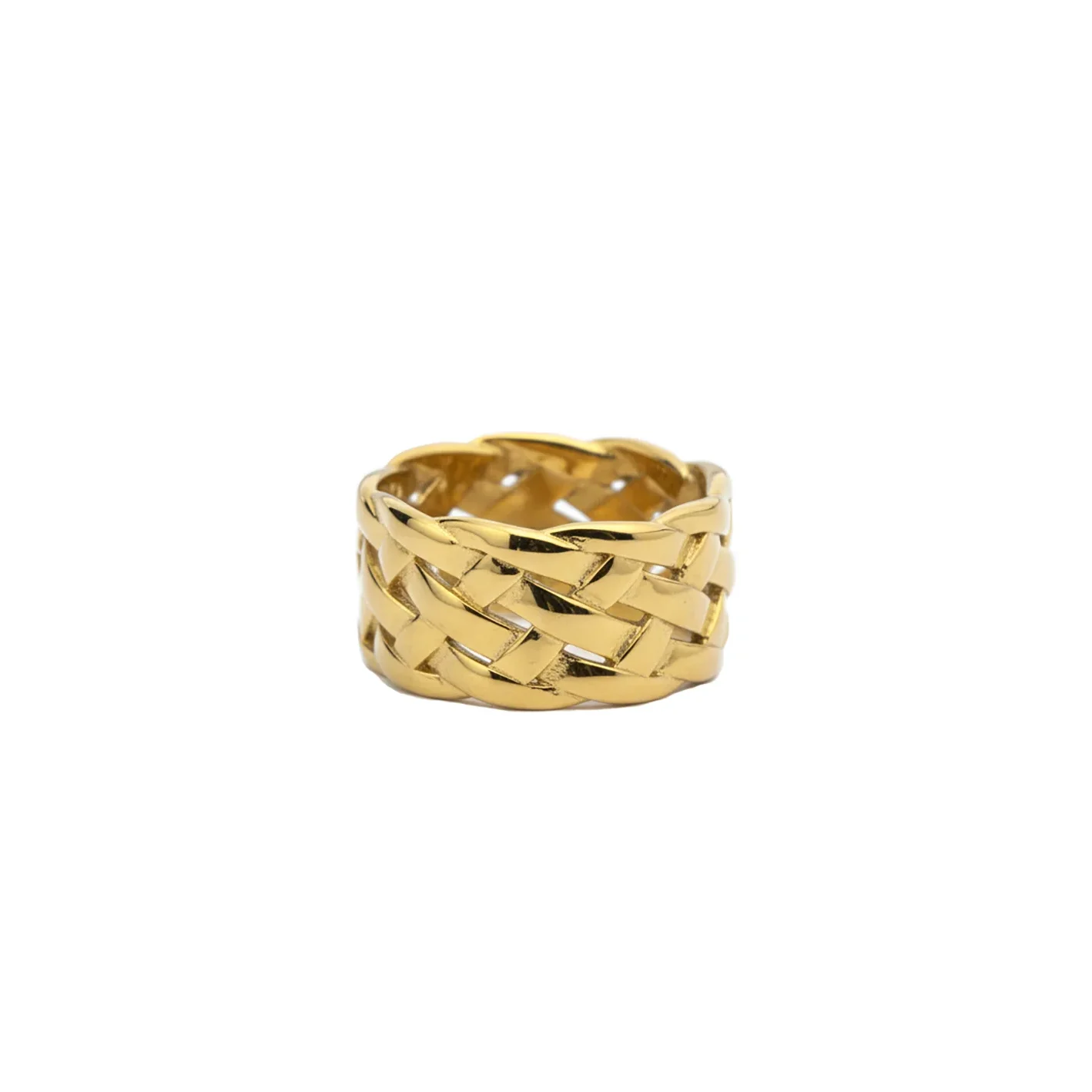 gold woven ring