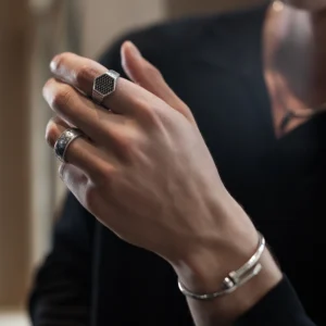 unique mens rings silver
