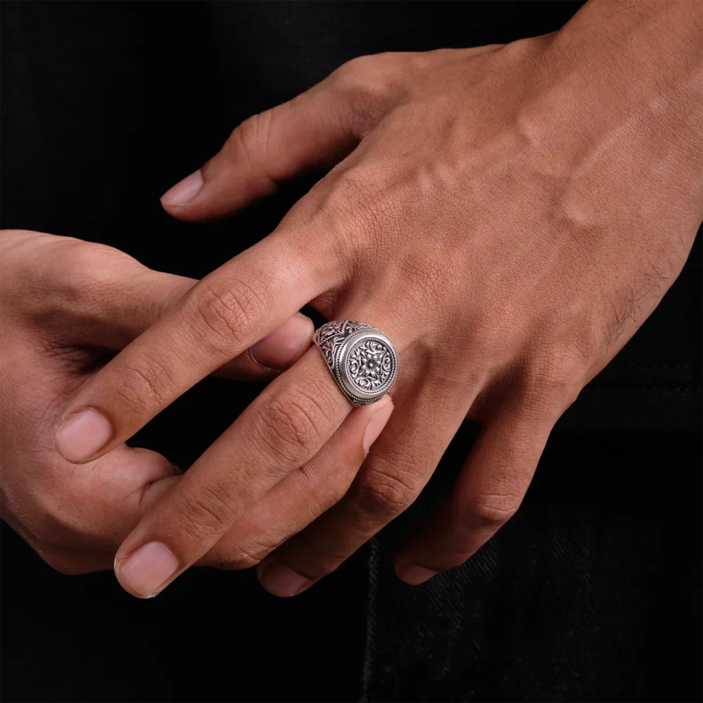 Groomsmen Gifts: 6 Ideas They'll Actually Wear 4 Mens Florentine Rosette Signet ring