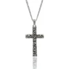 Ancient Silver Cross Necklace