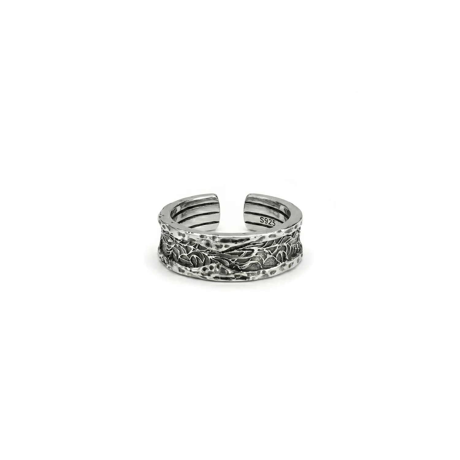 silver Sylvan Vein band Ring