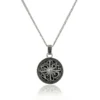 Ancient Silver Compass Necklace