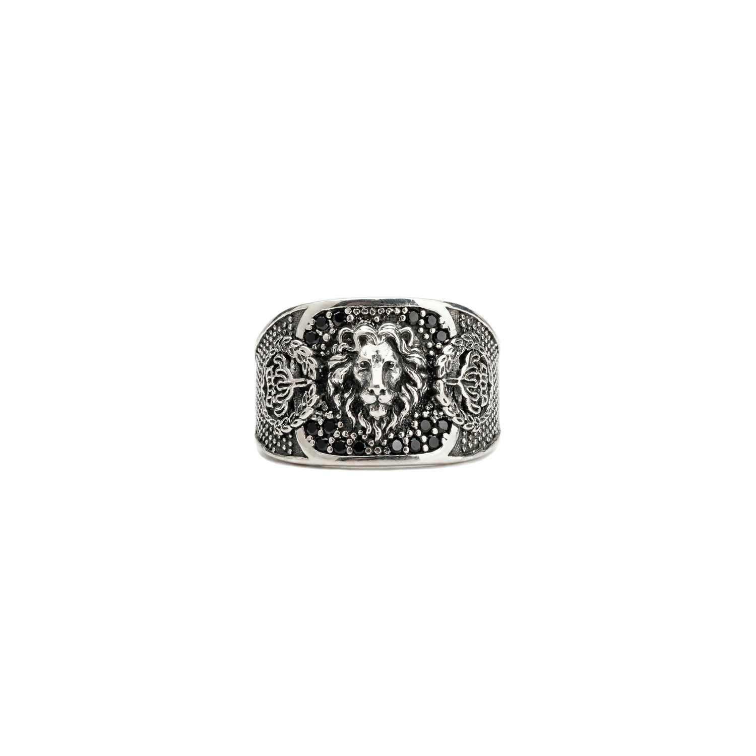 lion signet ring mens