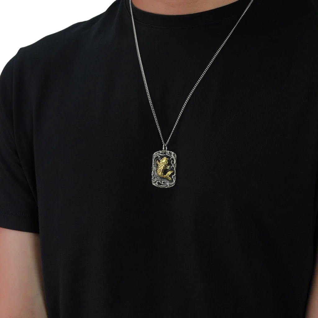 Why Every Man Should Own At Least One Piece of Meaningful Jewellery 1 silver koi fish necklace for men