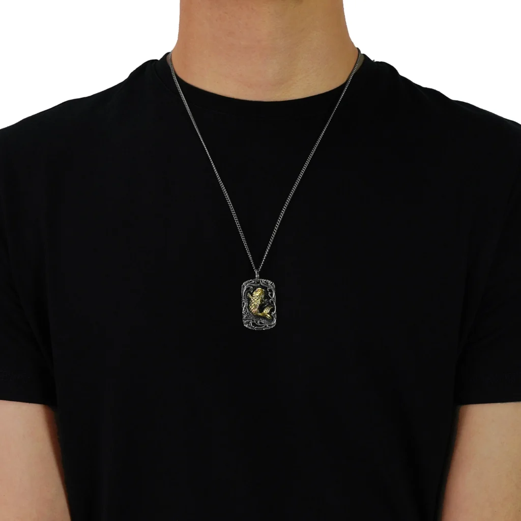 Affordable Men’s Jewellery That Helps You Build A Stylish Collection 3 silver koi fish pendant