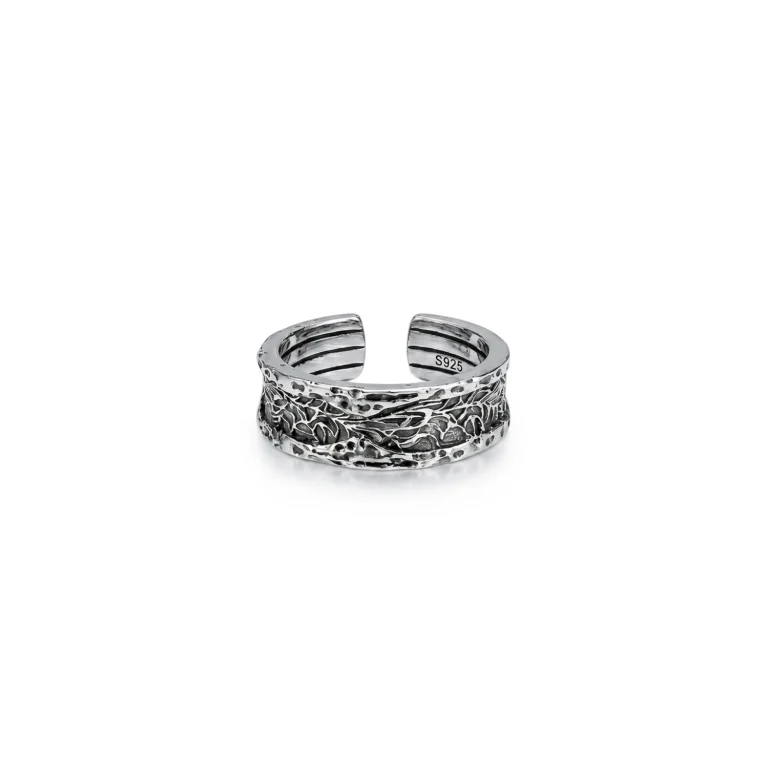 silver mens vintage ring
