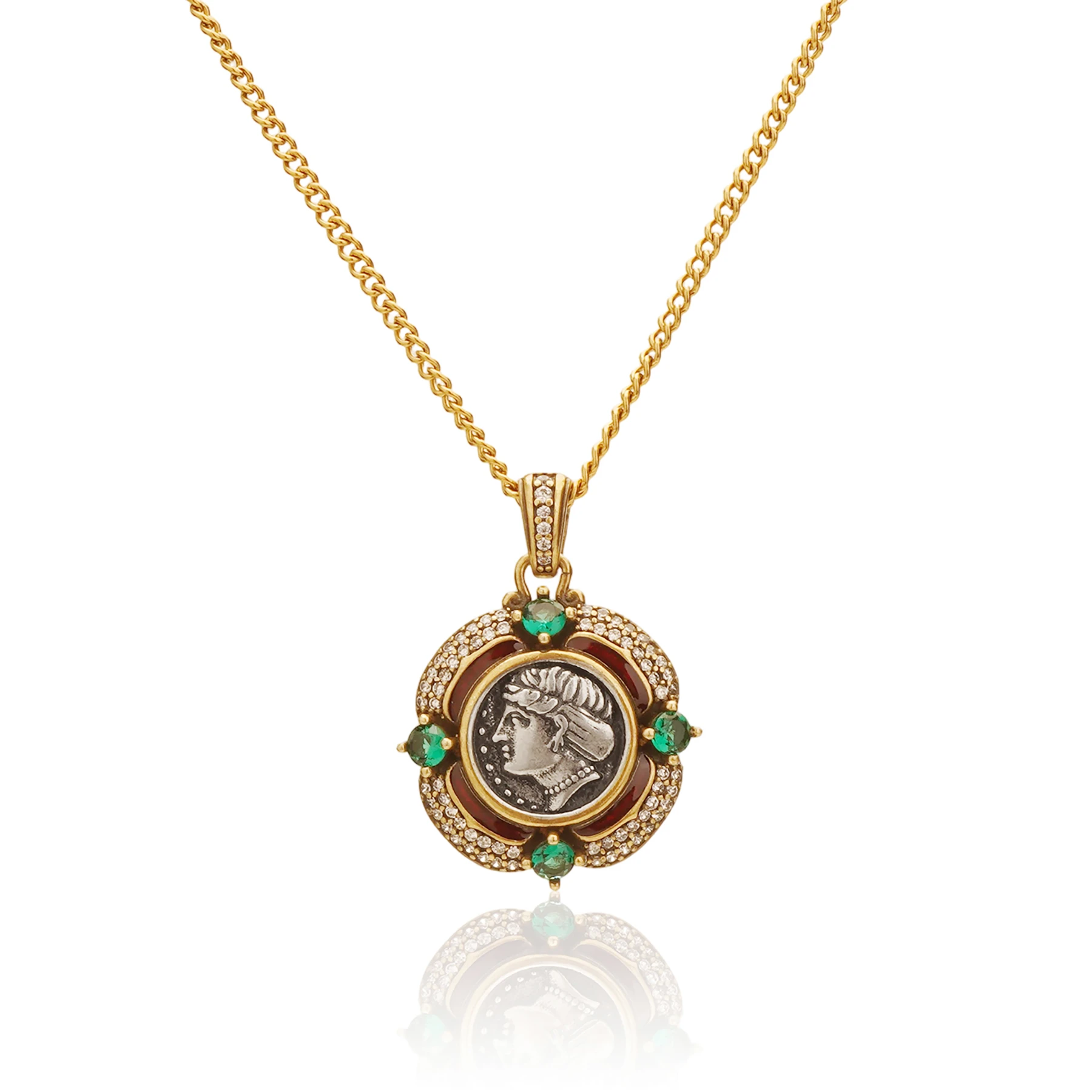 Emerald Athena Medallion