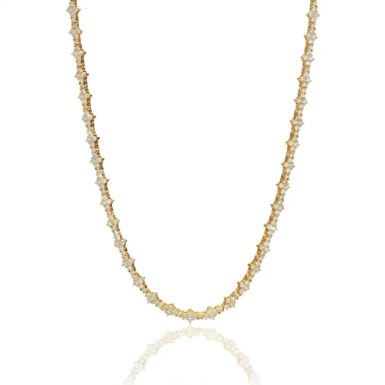 gold honeycomb tennis chain