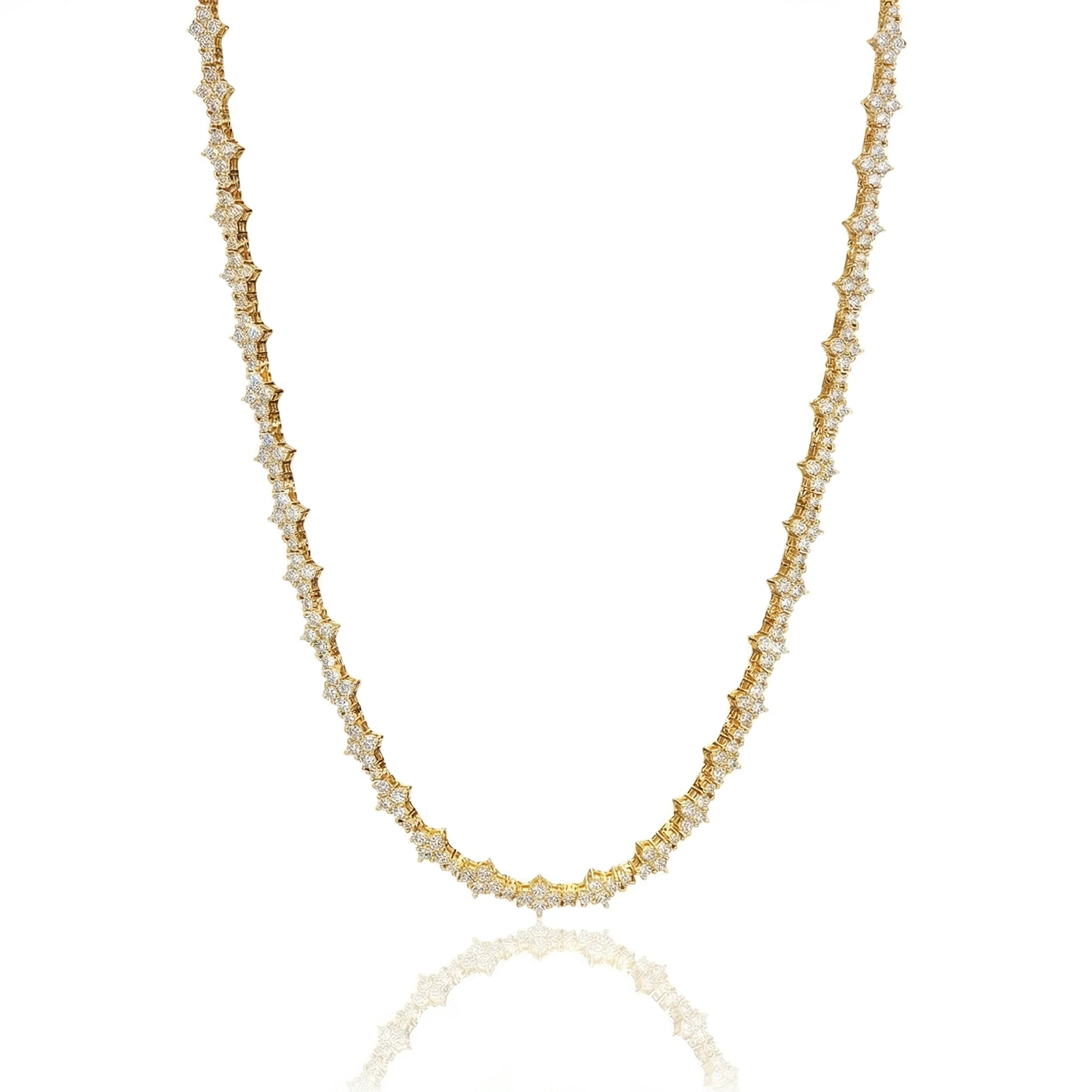 gold honeycomb tennis chain