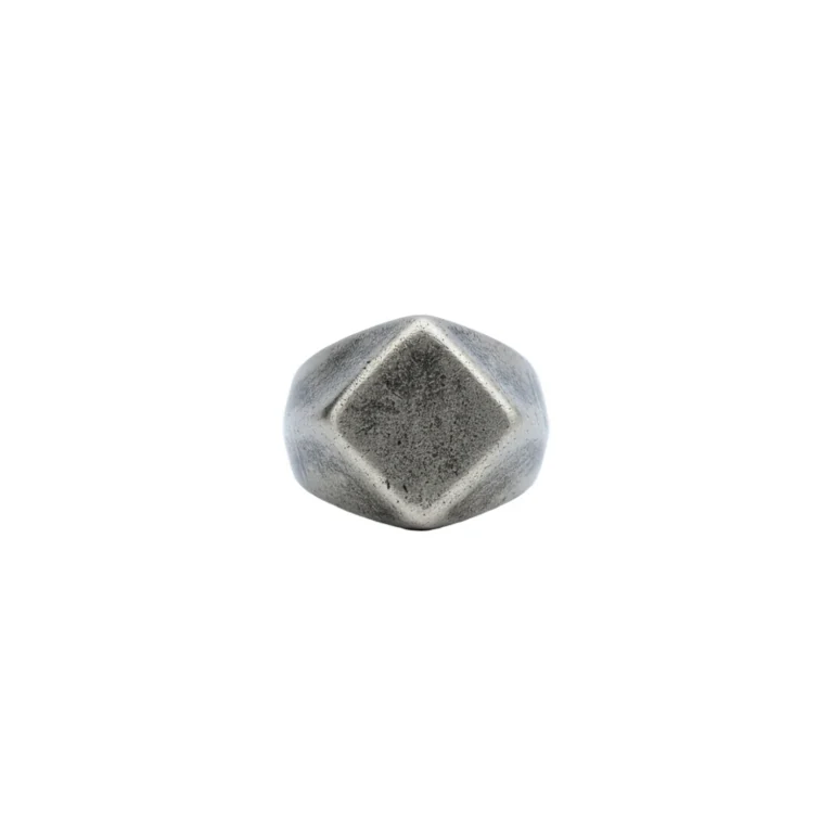 geometric ring silver