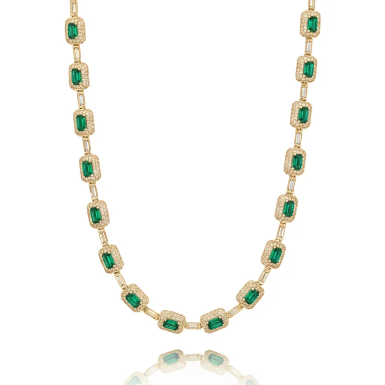 gold emerald chain