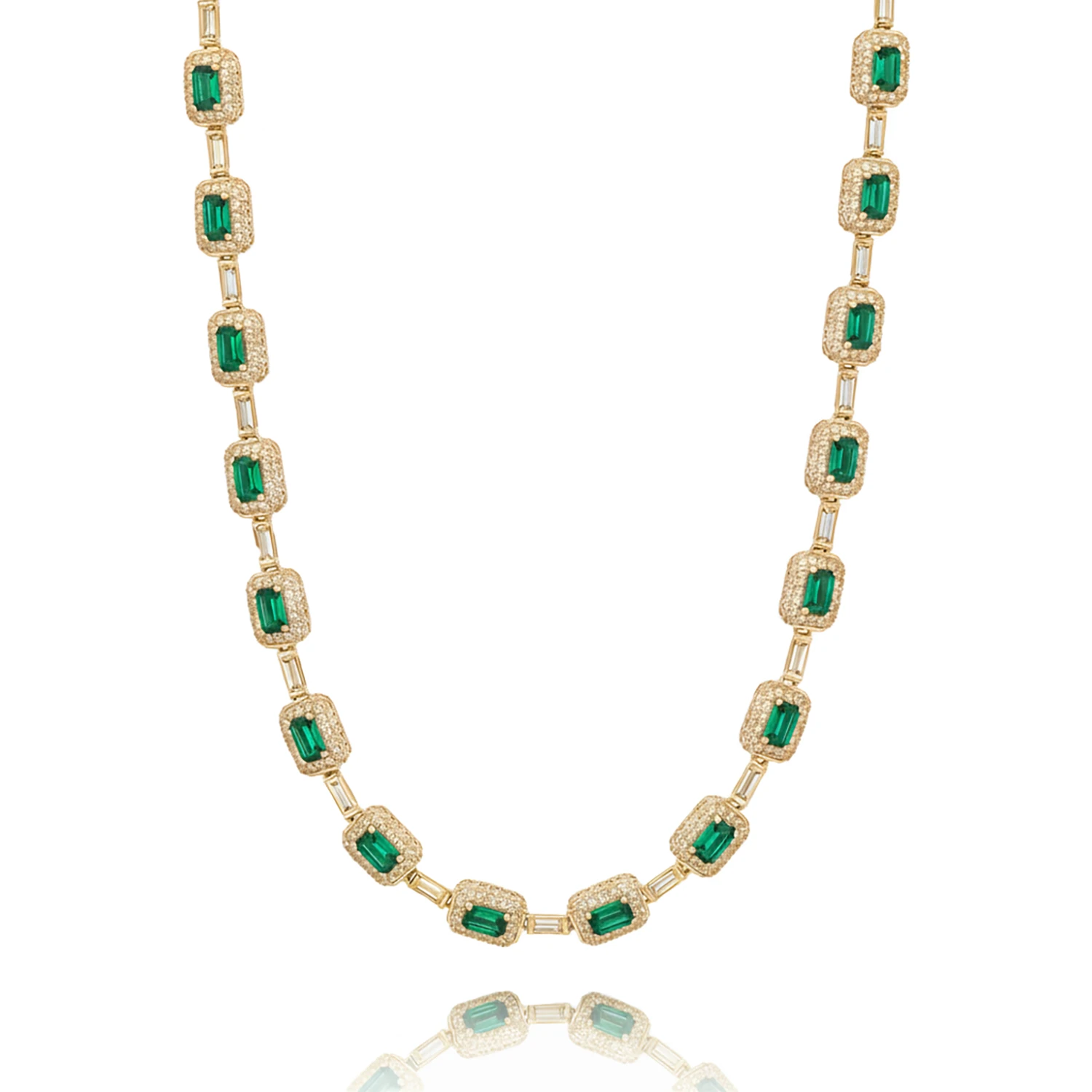 gold emerald chain