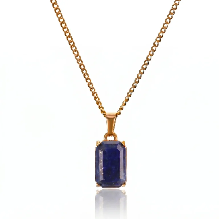 gold lapis lazuli necklace