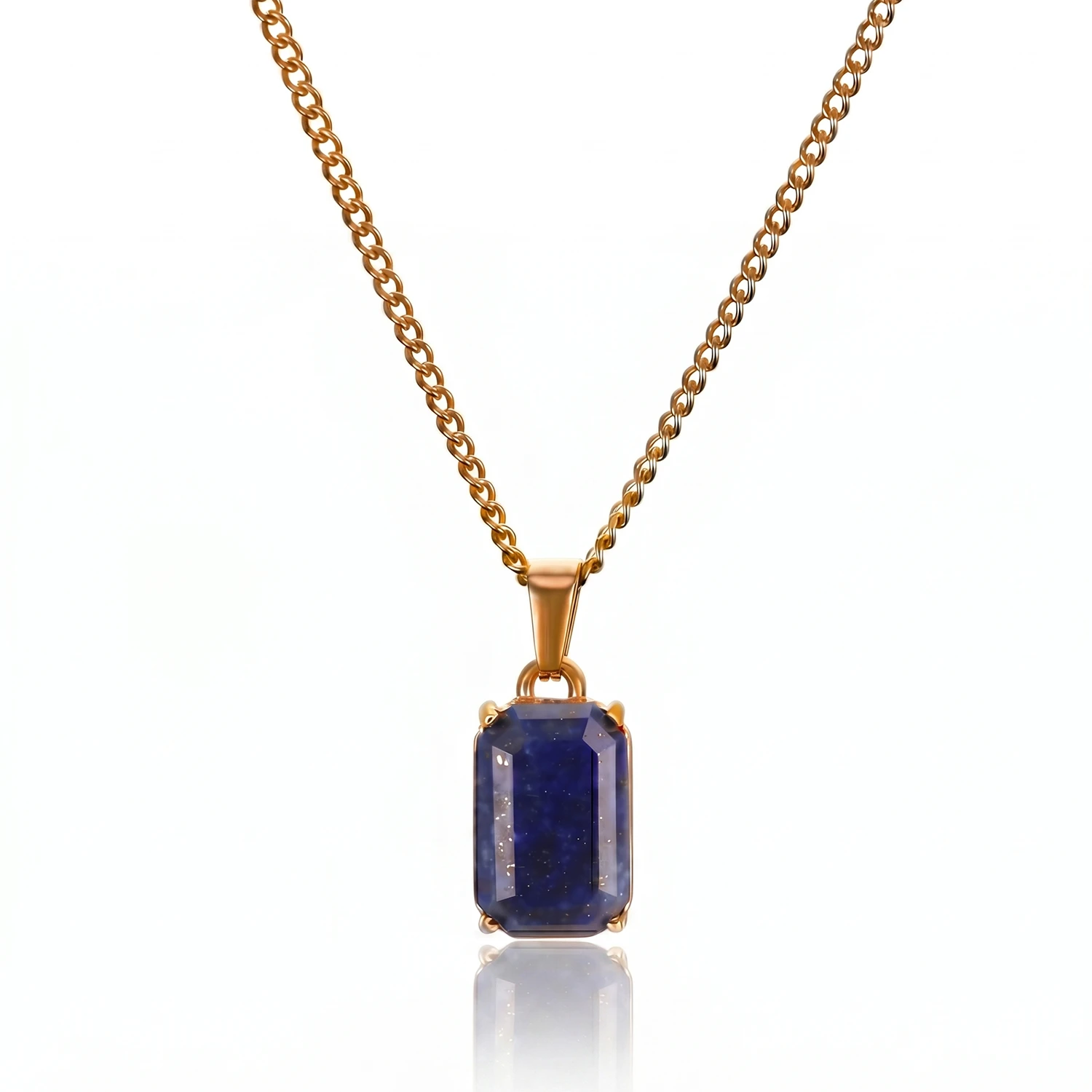 gold lapis lazuli necklace
