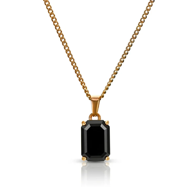 gold onyx pendant for men