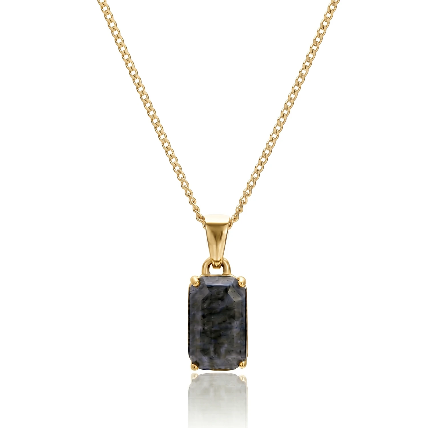 gold spectrolite pendant