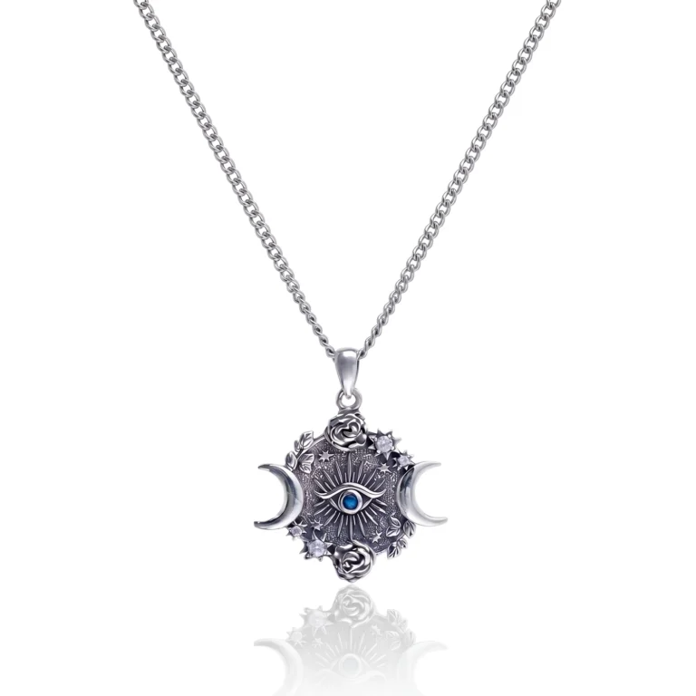 Triple Moon Celestial Eye Pendant