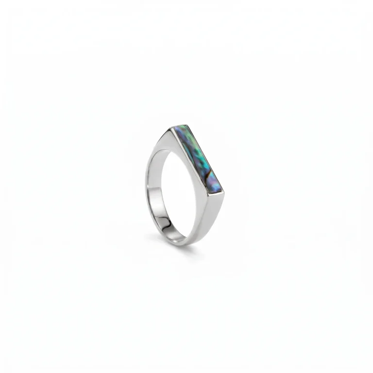 abalone ring silver