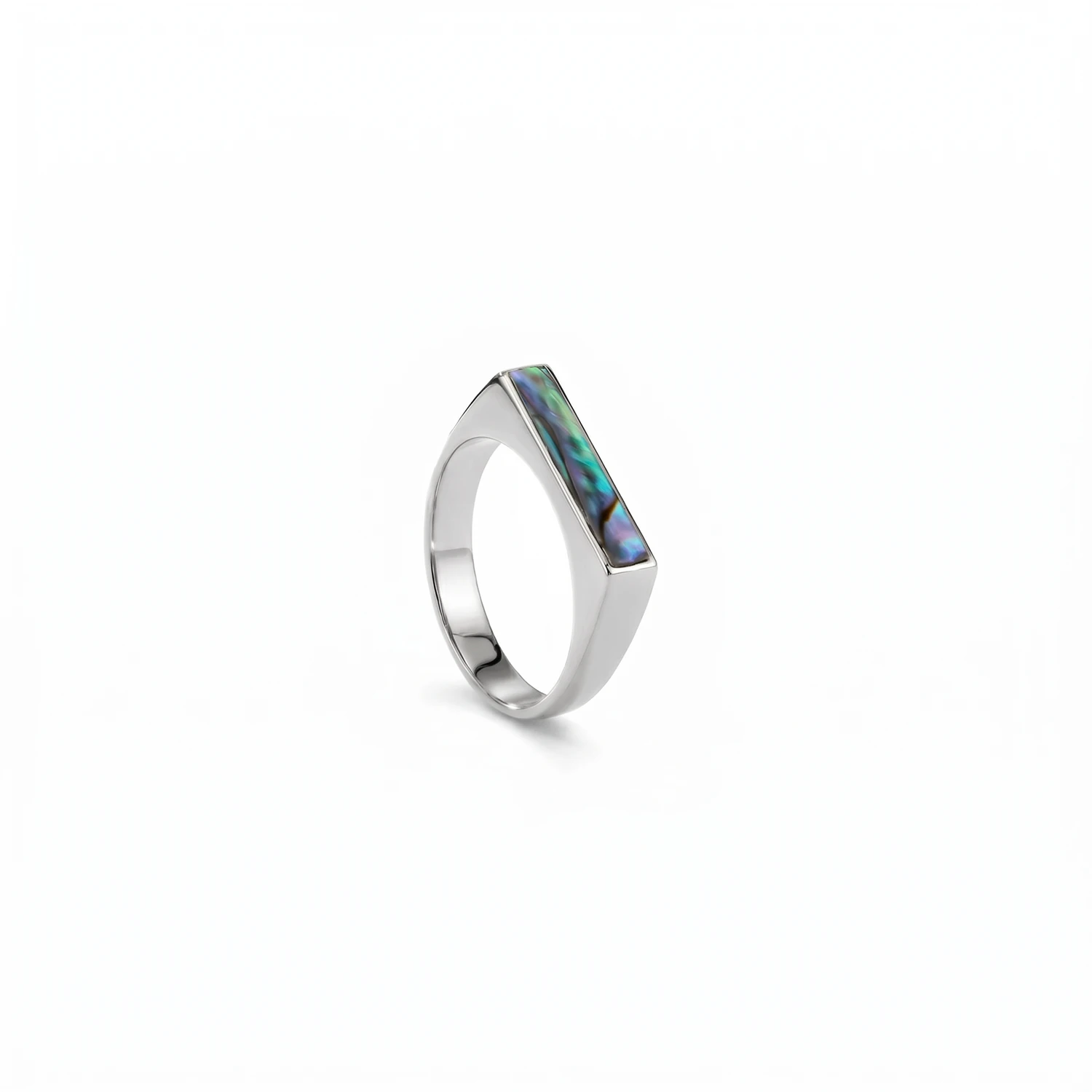 abalone ring silver