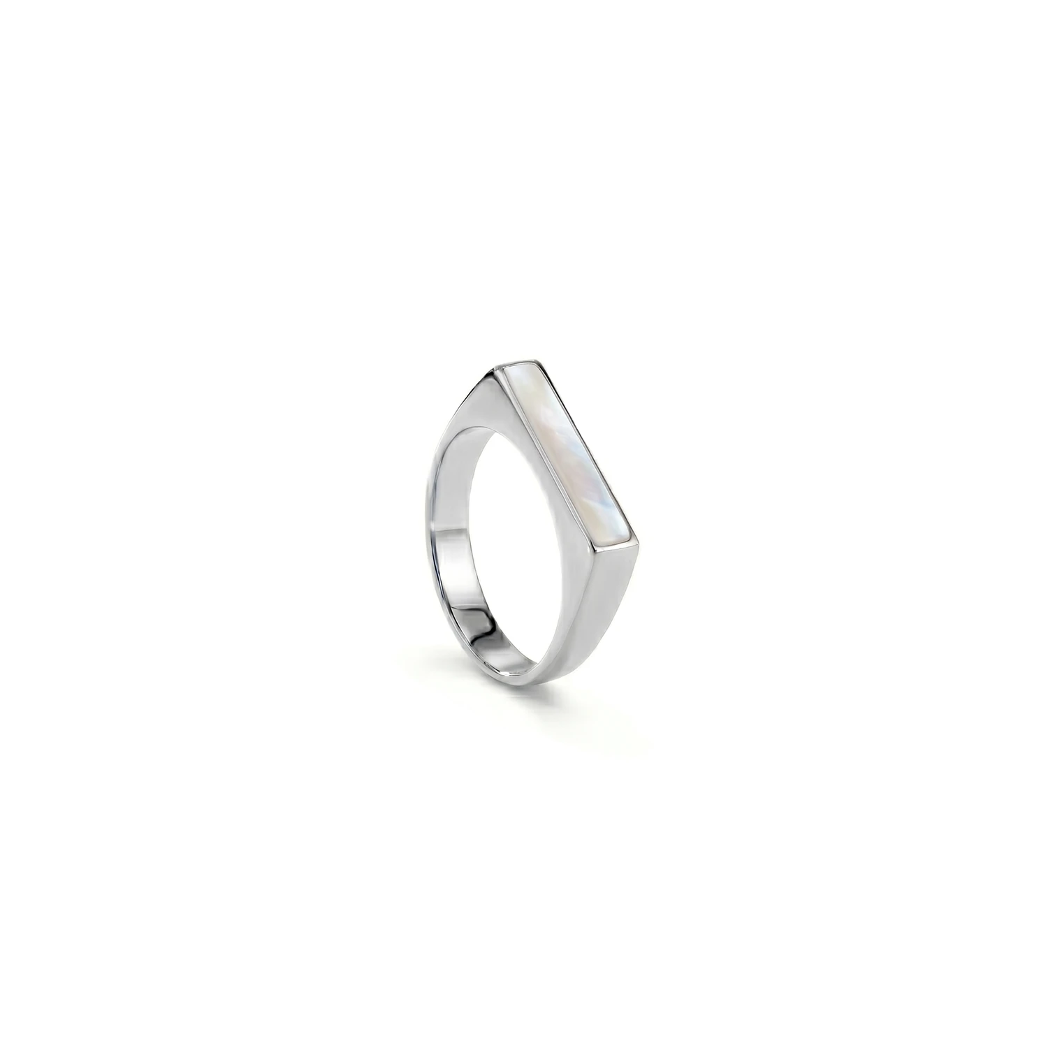 silver pearl ring