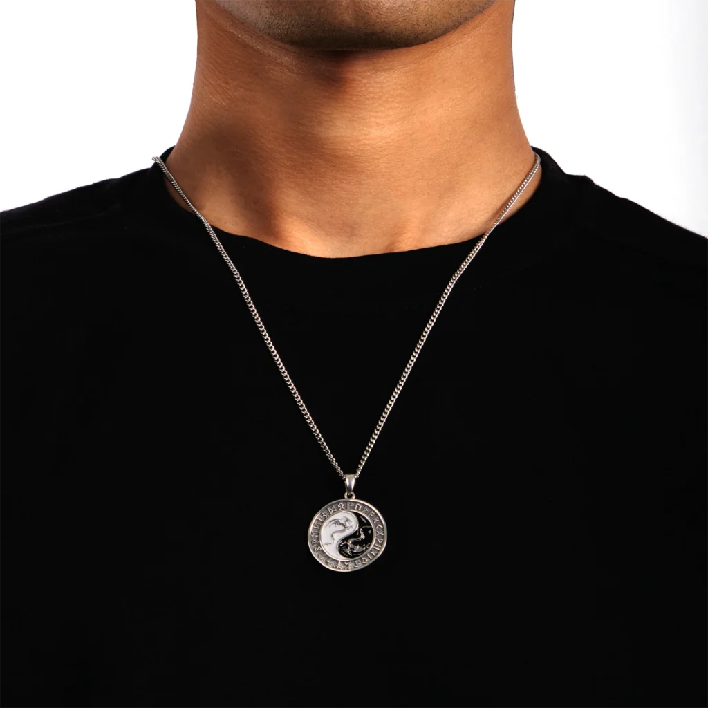 ying yang dragon pendant