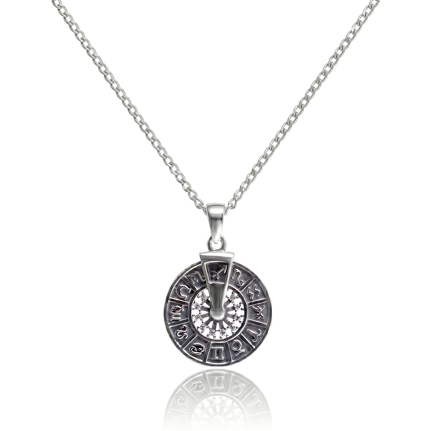 zodiac wheel pendant
