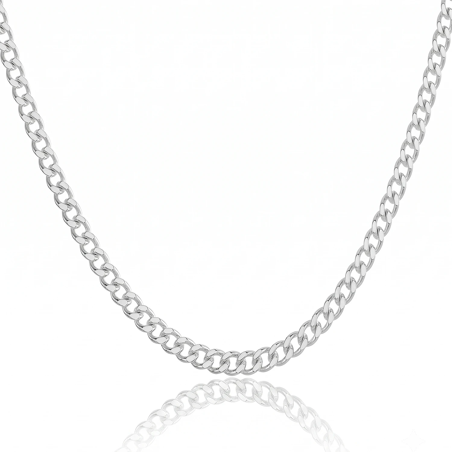 5mm silver curb chain