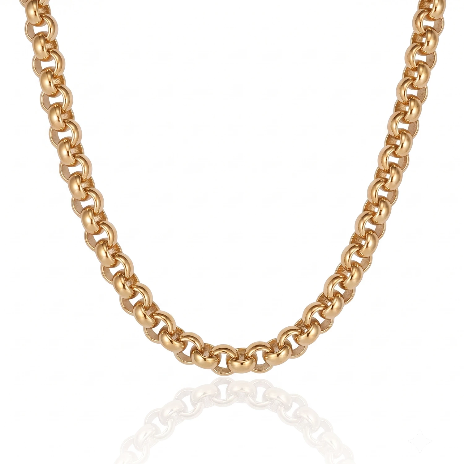 6mm gold belcher chain