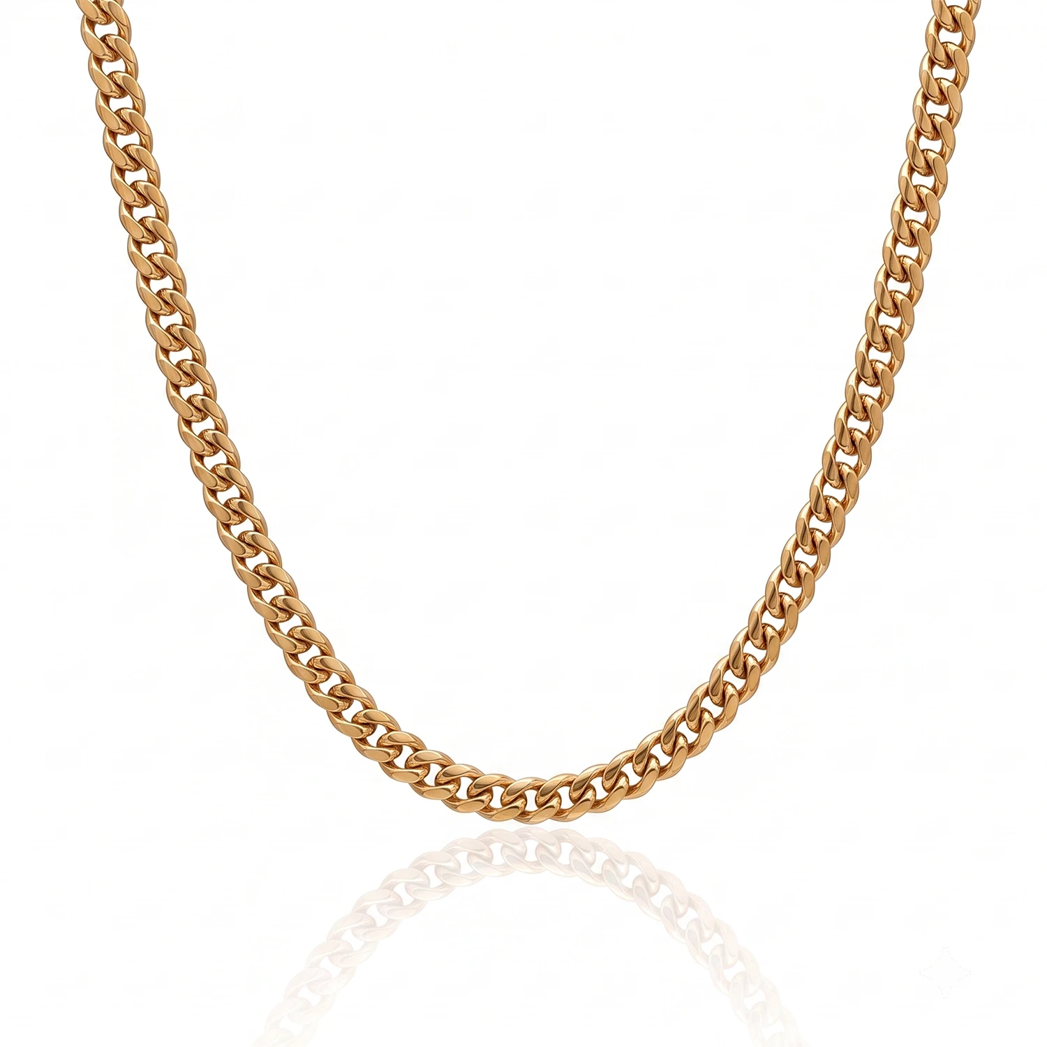 6mm gold cuban link chain
