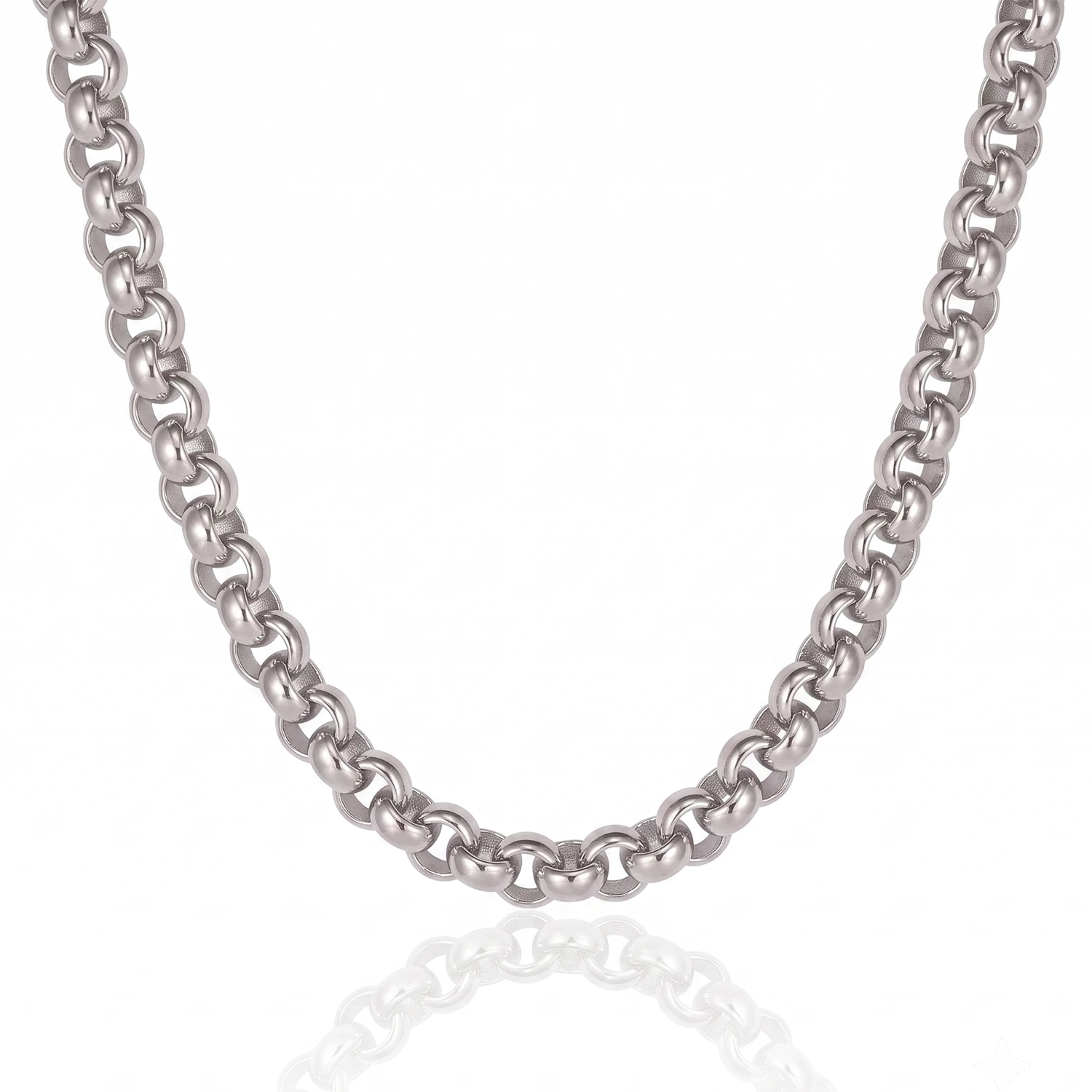 6mm silver belcher chain