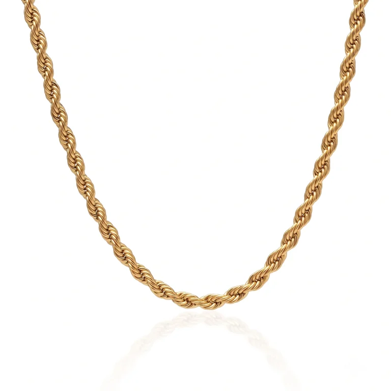 7mm gold rope chain for men