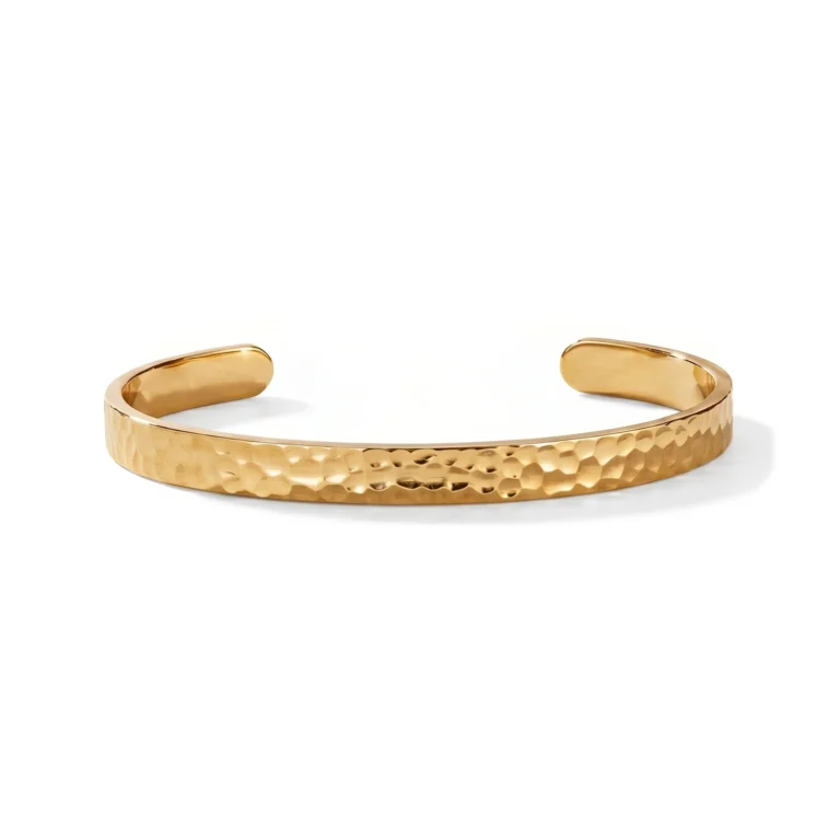 Hammered Gold Cuff Bracelet