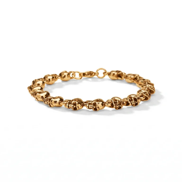 Memento Mori Gold Skull Bracelet