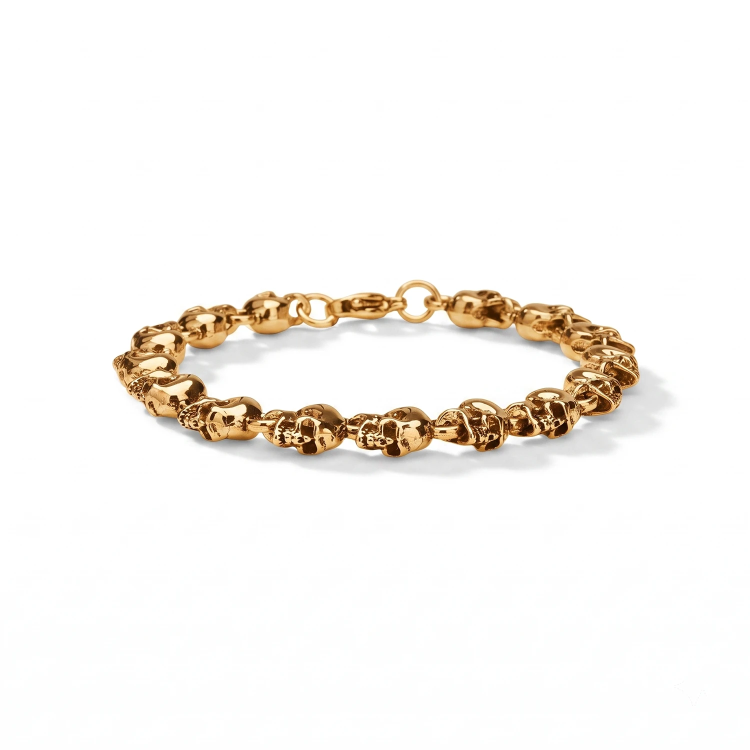Memento Mori Gold Skull Bracelet